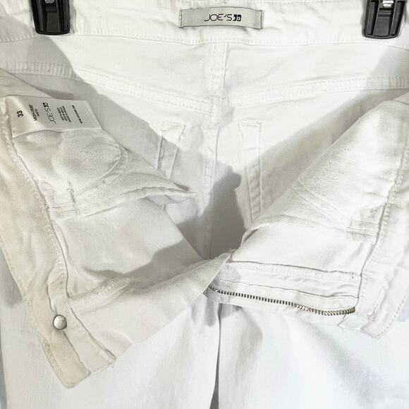 JOE’S JEANS Women’s High Rise Split Cuff Raw Hem White Jeans size 33 - Picture 5 of 6